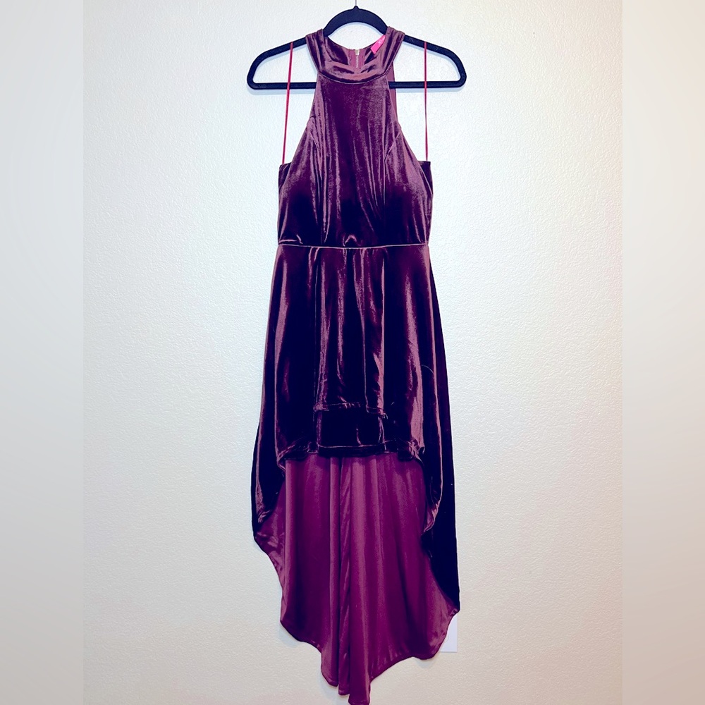 High Lo Velvet Dress